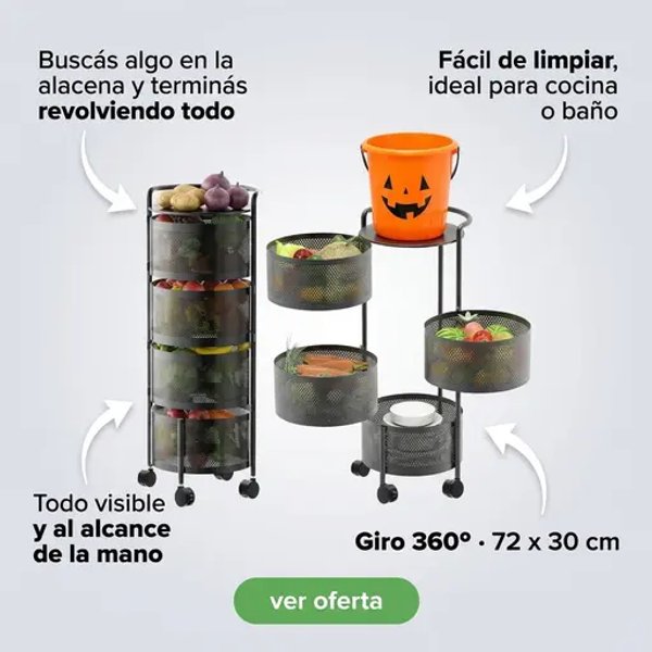 Estante Giratorio Redondo para Almacenamiento de Cocina | SpinShelf