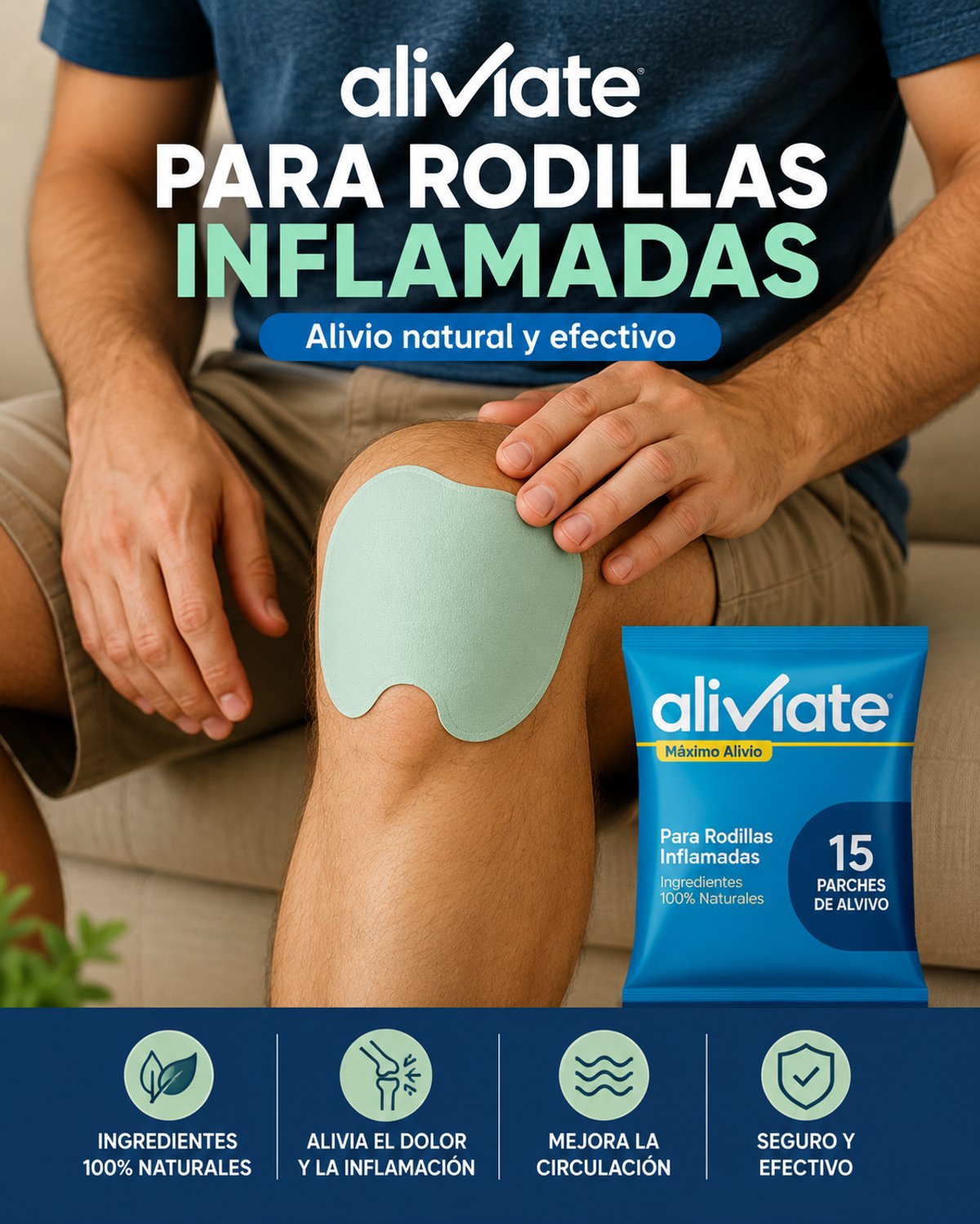 Pack de 15 Parches para Rodilla -Aliviate - 3