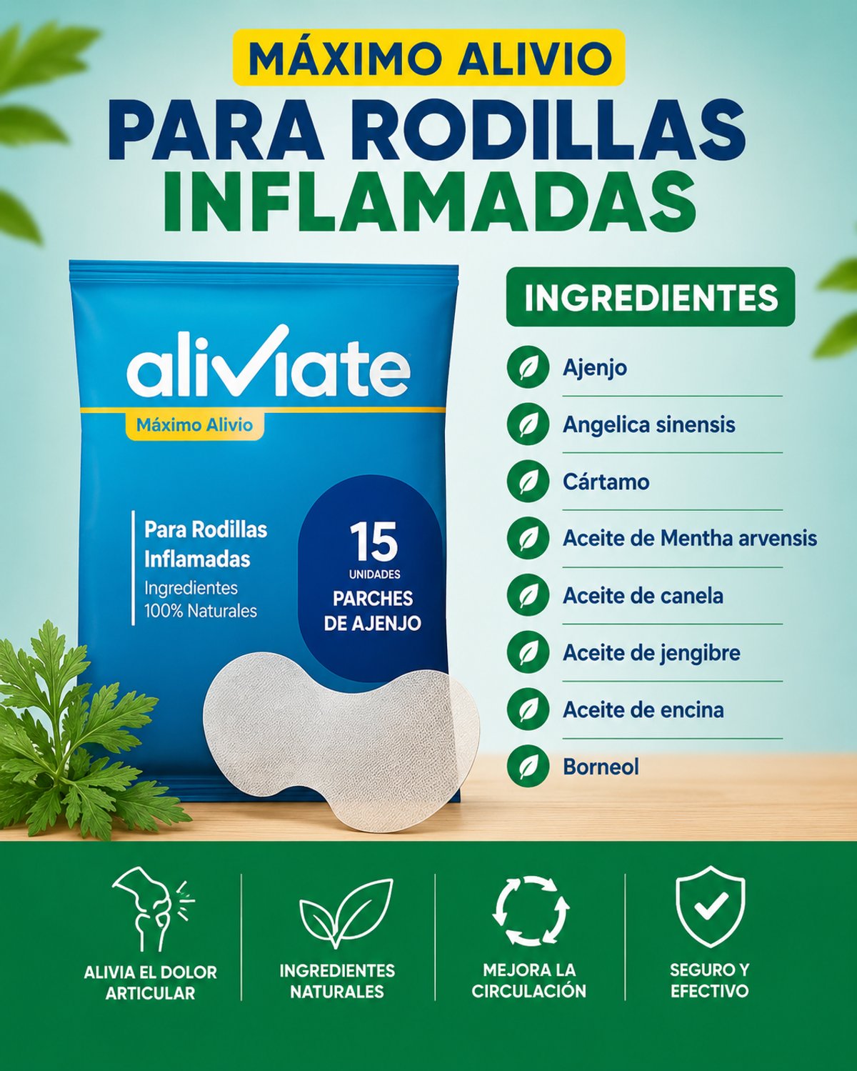 Pack de 15 Parches para Rodilla -Aliviate - 7