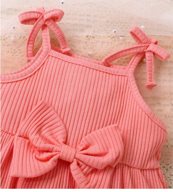 Vestidito coral acanalado