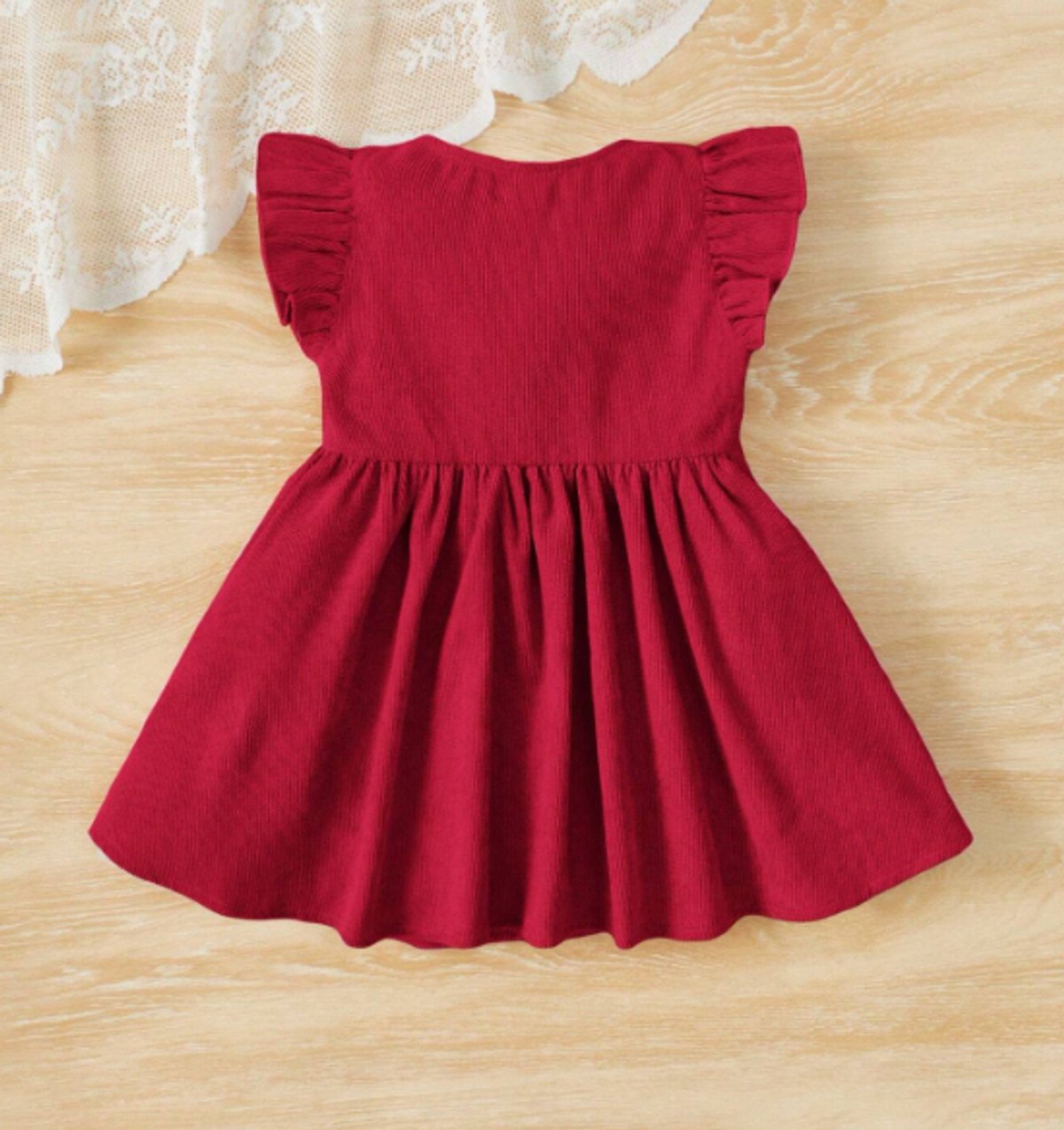 vestido Bordo mangas corta - 2