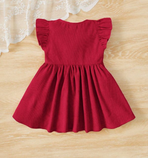 vestido Bordo mangas corta