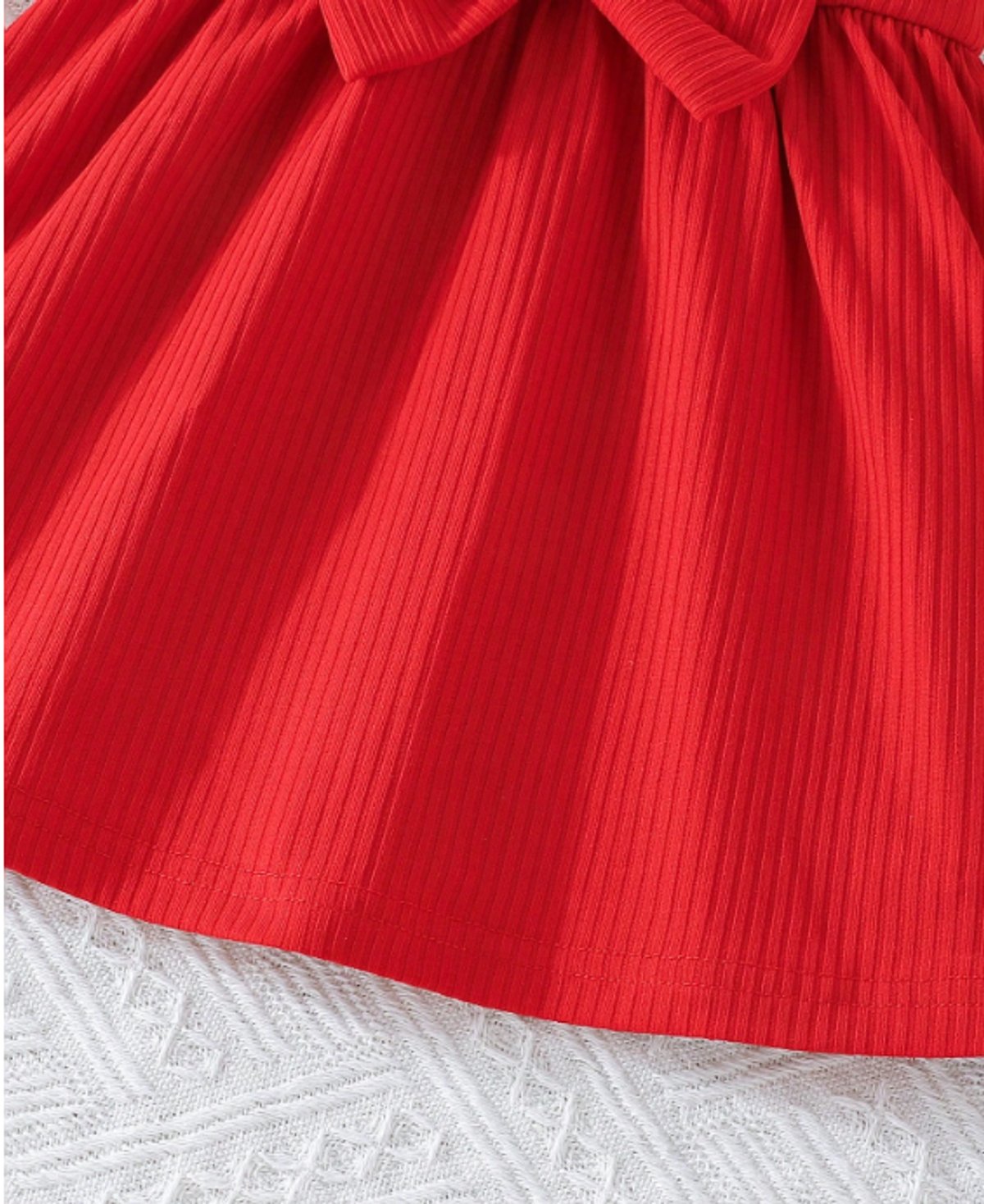 Vestidito rojo acanalado - 4