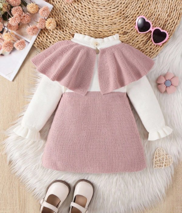 Vestidito tejido rosa 