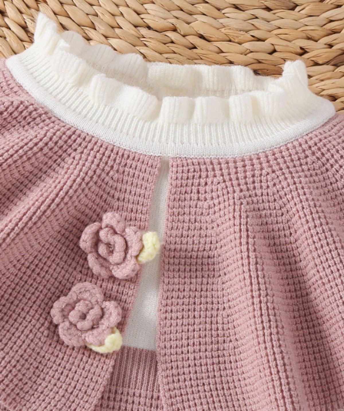 Vestidito tejido rosa  - 3