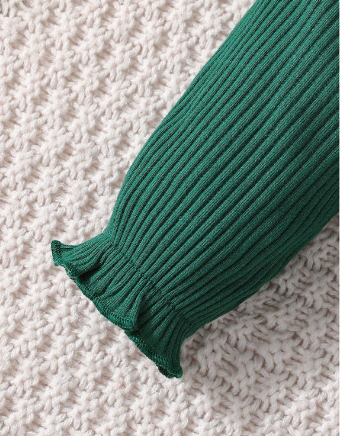 Vestido verde floral - conjunto elegante - 6