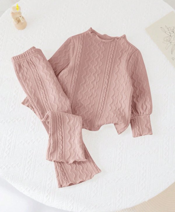 Conjunto top de manga larga