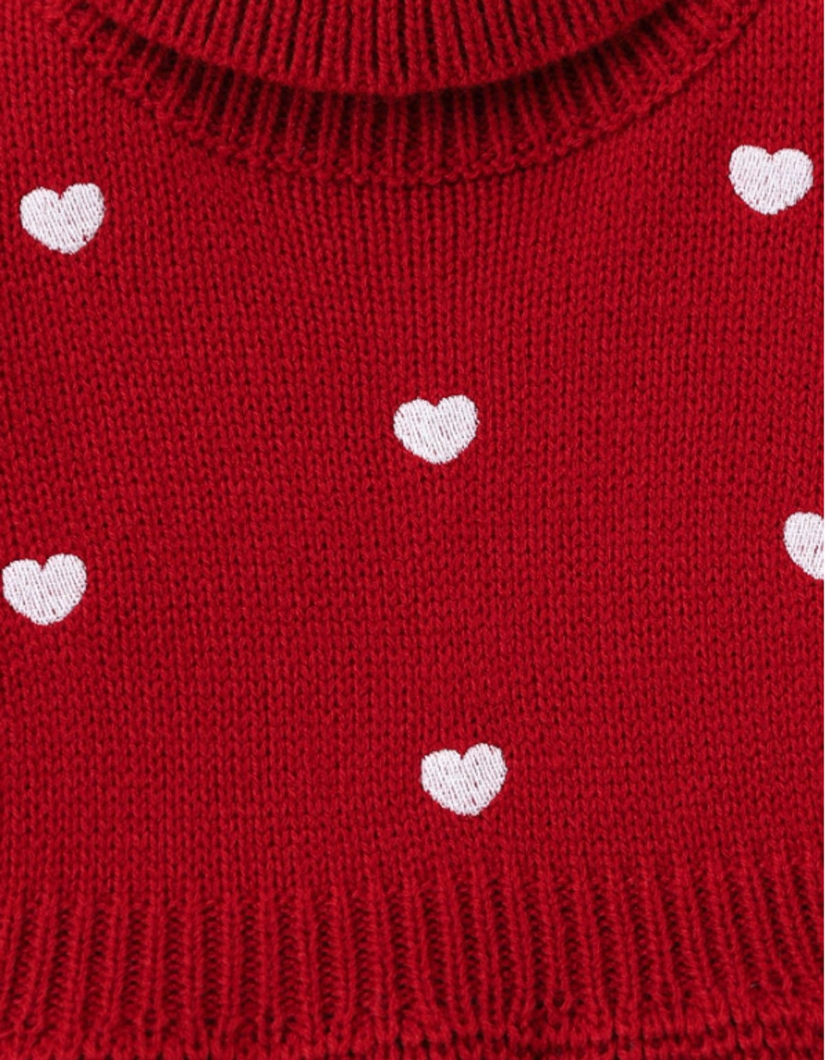 Vestido tejido Corazones Rojo - 4