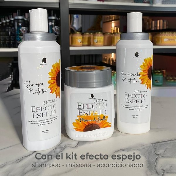 💎 Kit Efecto Espejo (Shampoo + Acondicionador + Máscara)