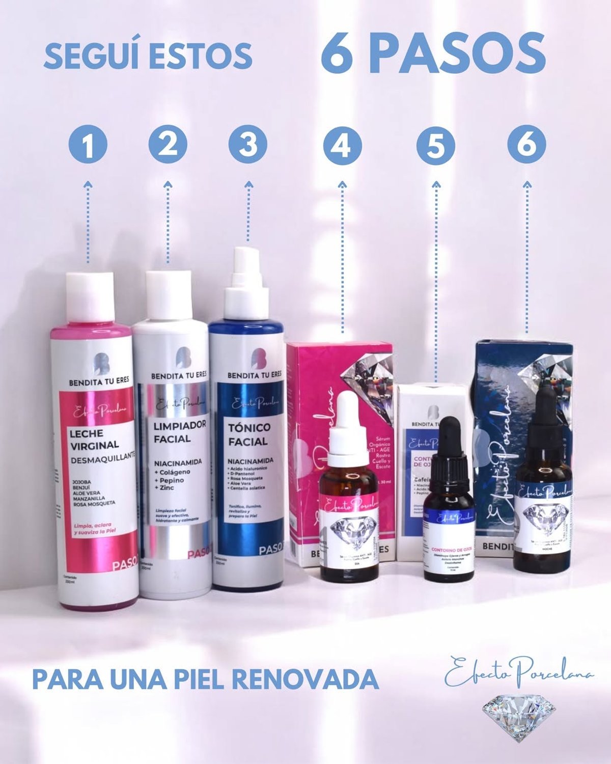 ✨ Kit Completo Efecto Porcelana – Piel Radiante en 6 Pasos - 2