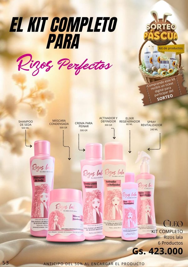💕 Kit Completo Rizos Lala – Definición, Brillo y Vida