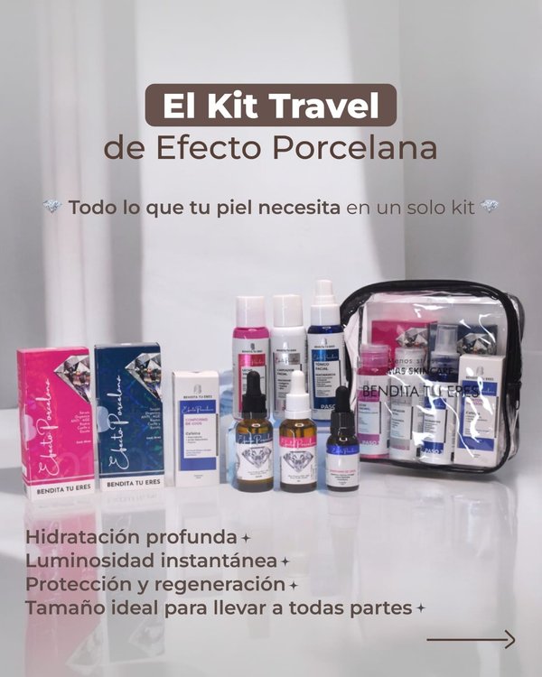 Kit Travel Efecto Porcelana Paraguay – Rutina Facial Completa para Piel Radiante