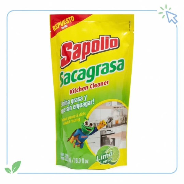 Limpiador de cocina Sapolio Sacagrasa limón 500 cc