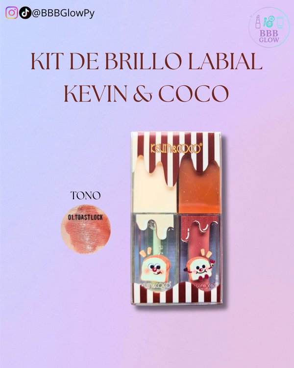 Kit De Brillo Labial Kevin & Coco