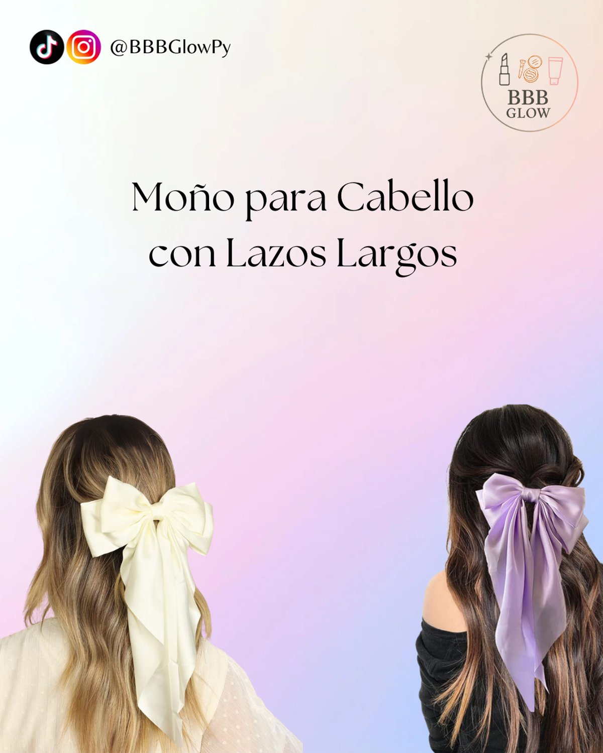 Moño para Cabello con Lazos Largos