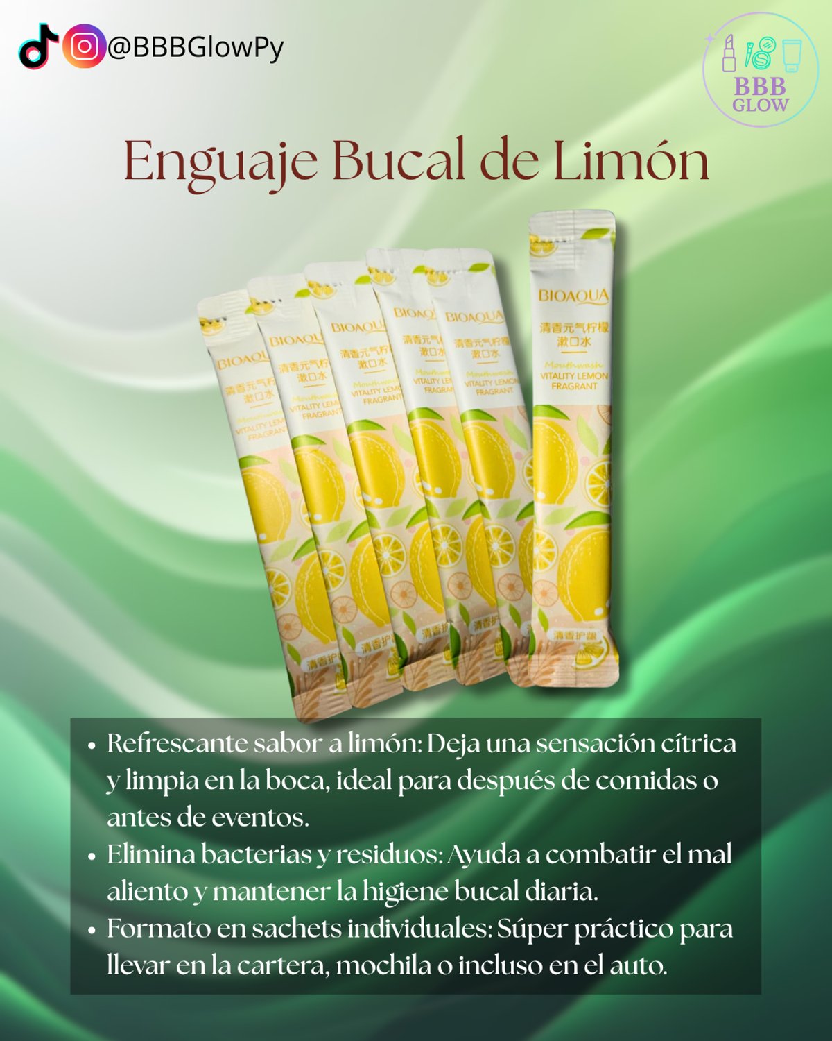 Enguaje Bucal Bioaqua de Limon