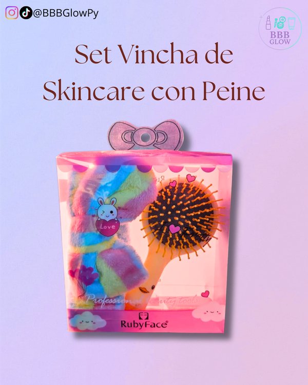 Kit Vincha de SkinCare con Peine