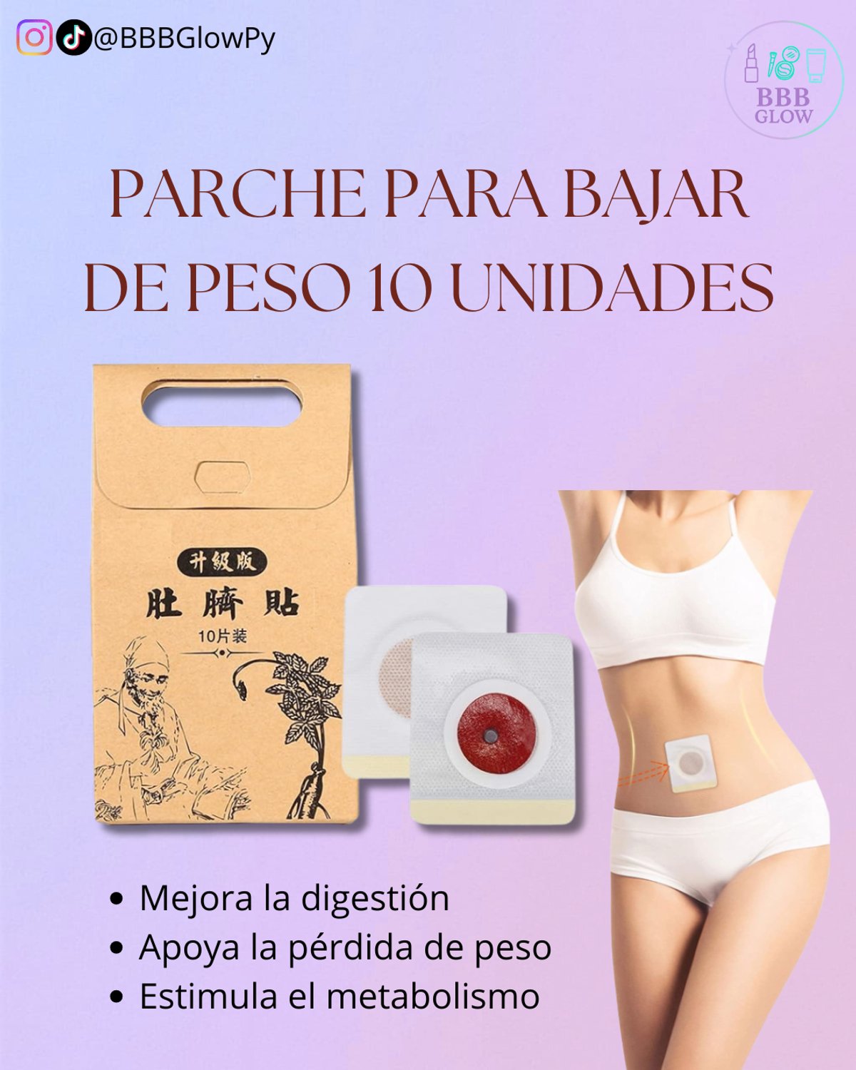 Parche Para Bajar De Peso 10 Unidades