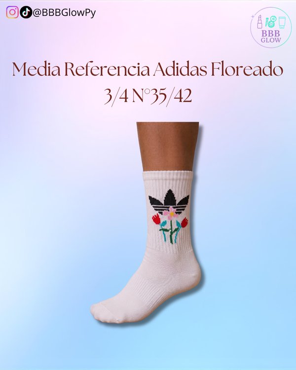 Media Adidas Floreado 3/4 N°35/42