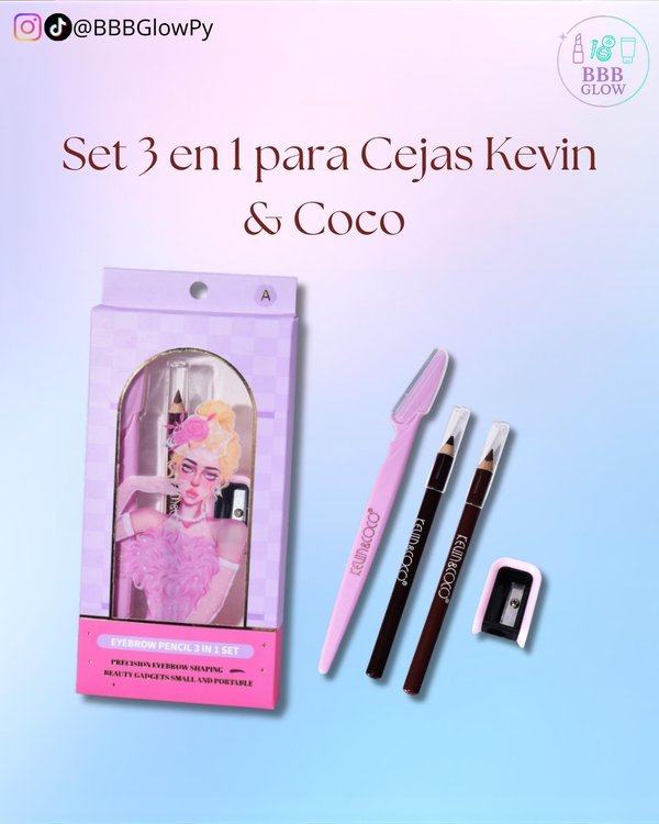 Set Para Cejas Y Ojos 3 En 1 Kevin Y Coco