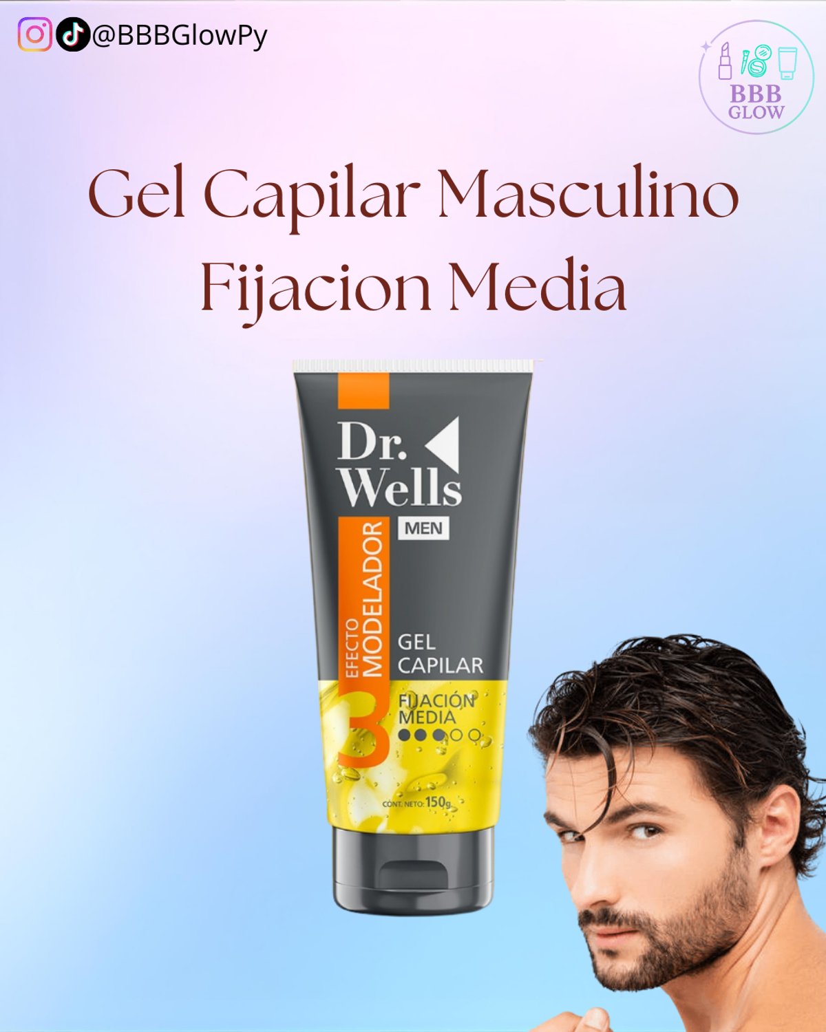 Gel Capilar Masculino Fijacion Media