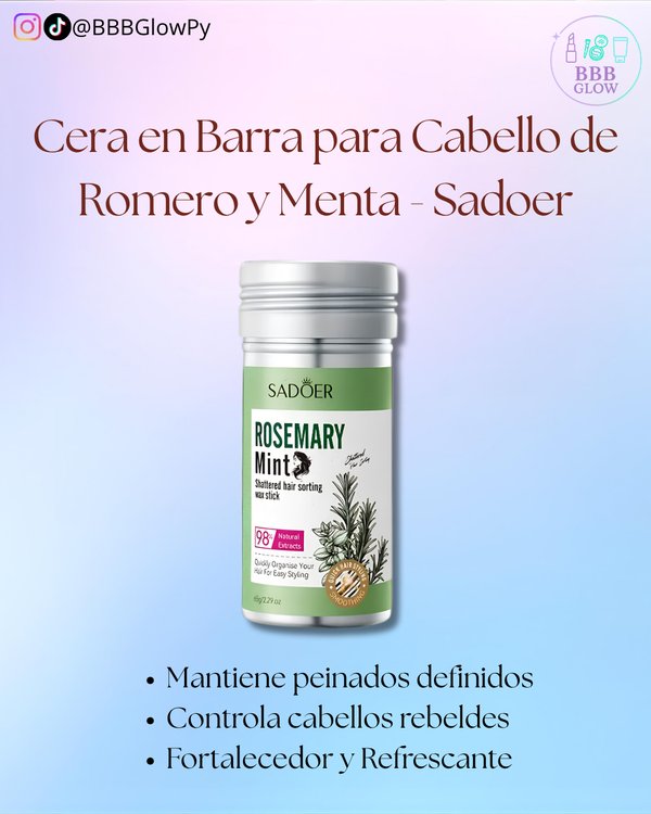 Cera Para Cabello Menta Con Romero