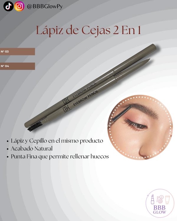 Lapiz de Cejas 2 en 1 D' Hermosa