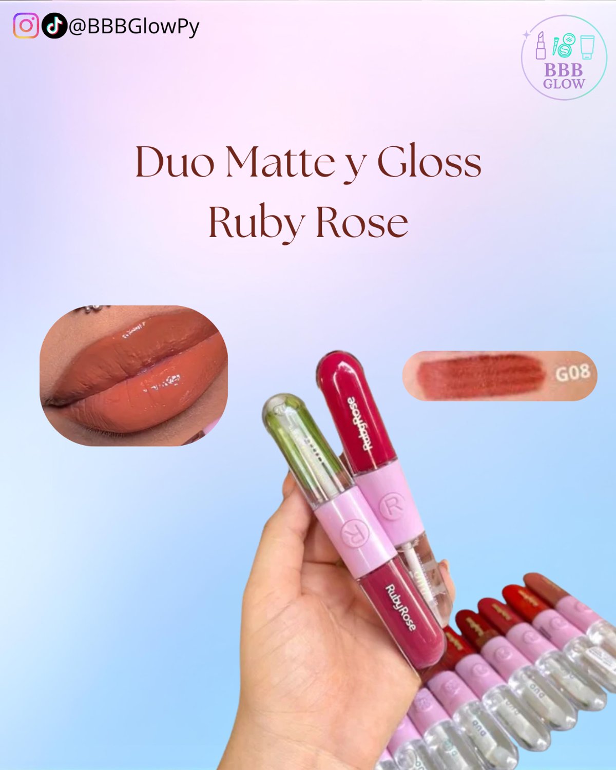 Duo Matte y Gloss Ruby Rose