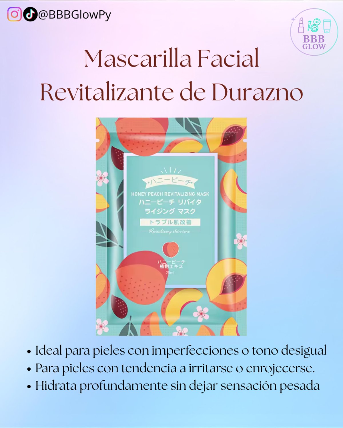 Mascarilla Facial De Durazno