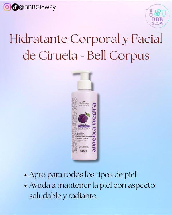 Hidratante Corporal y de rostro ameixa negra bell corpus