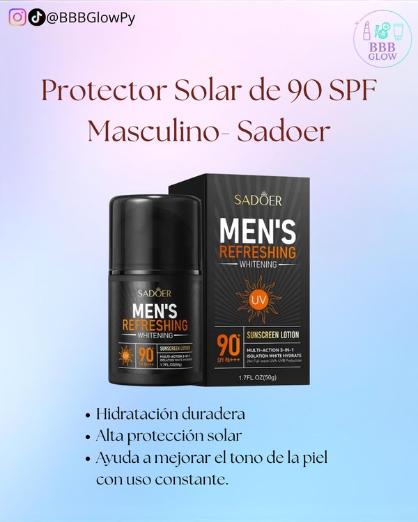 Protector Solar Men'S Refreshing 90 FPS