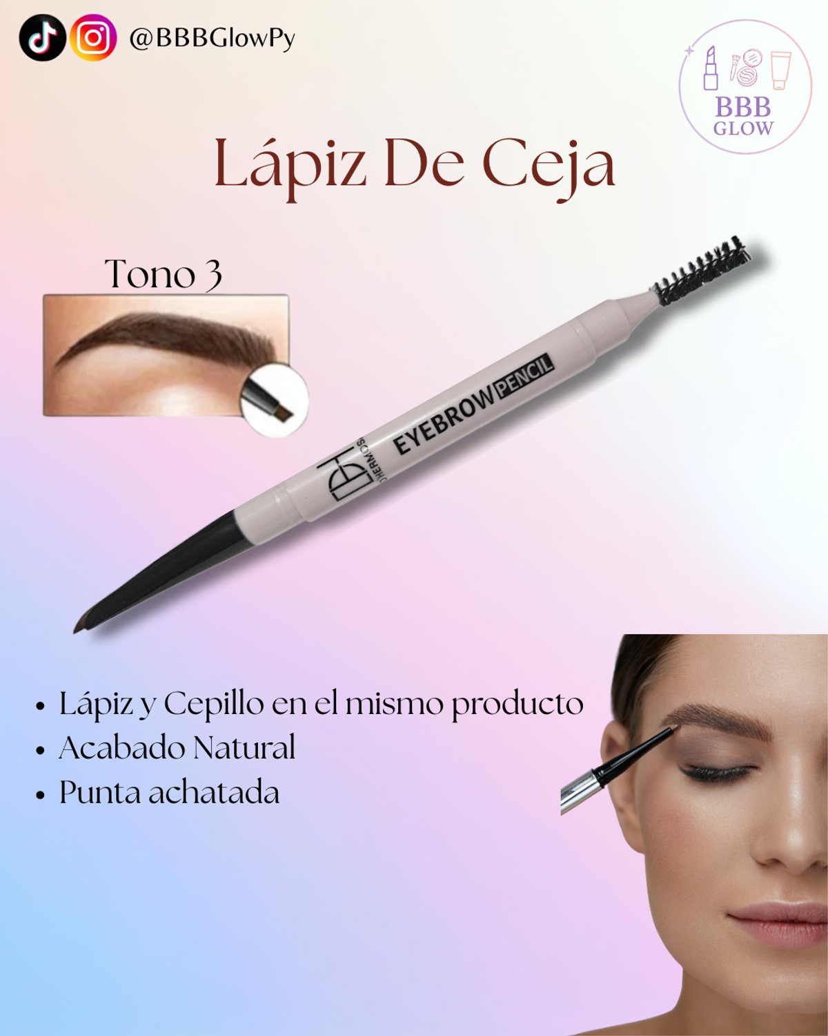 Lapiz de Ceja 2 en 1 D' Hermosa