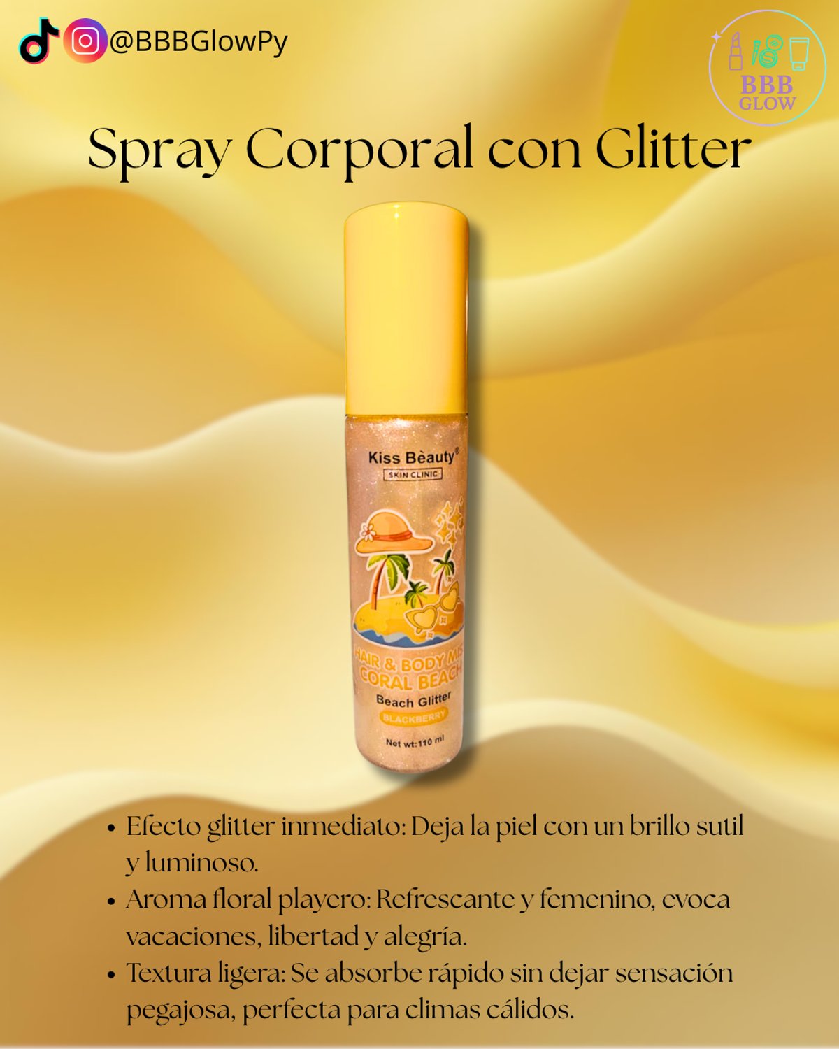 Spray Corporal Con Glitter Blackberry