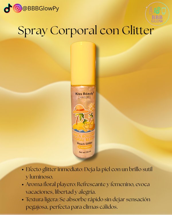 Spray Corporal Con Glitter Blackberry