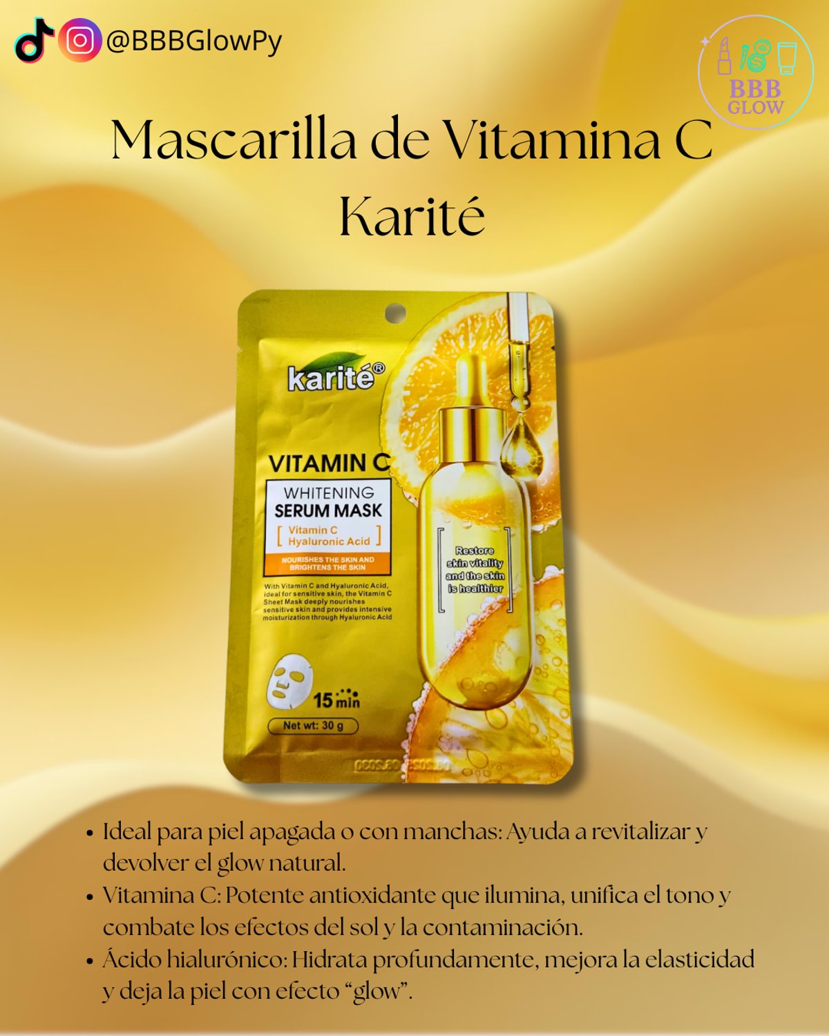 Mascarilla Facial De Vitamina C