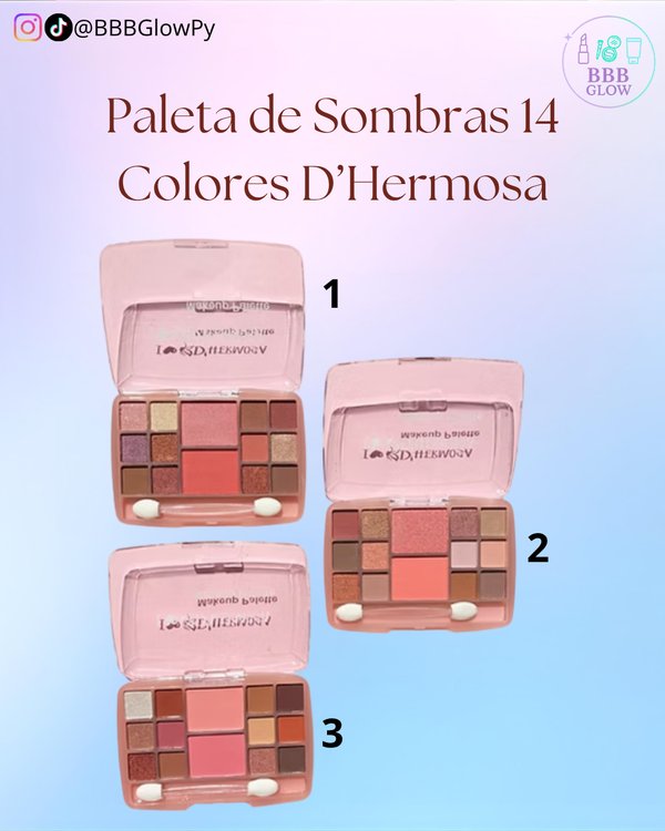 Mini Paleta De Sombras De 14 Colores