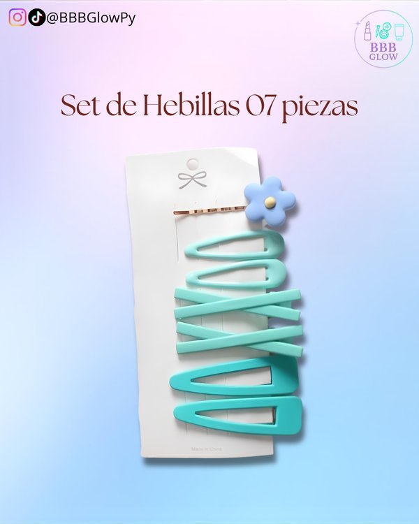 Hebilla Para Cabello 7 Piezas