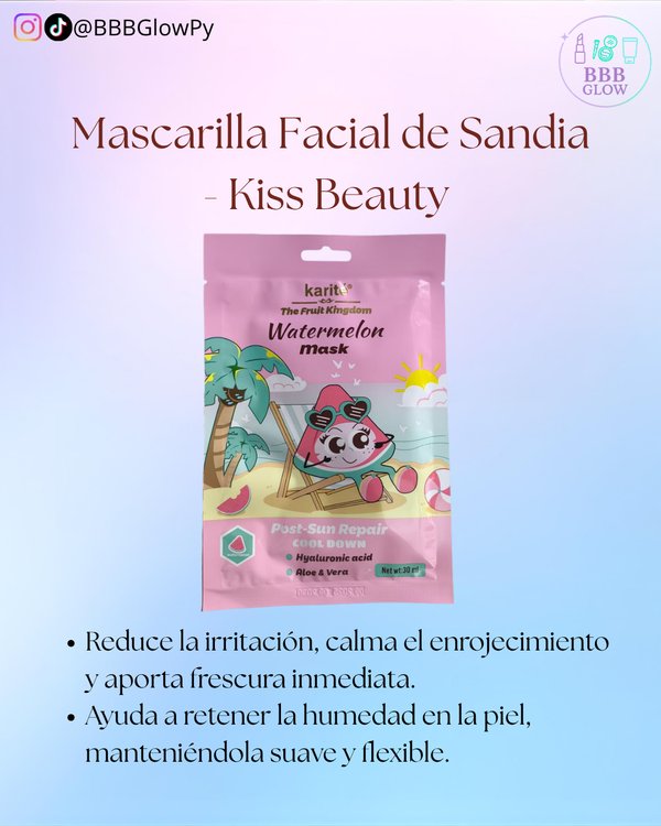 Mascarilla Facial De Sandia Con Aloe Vera