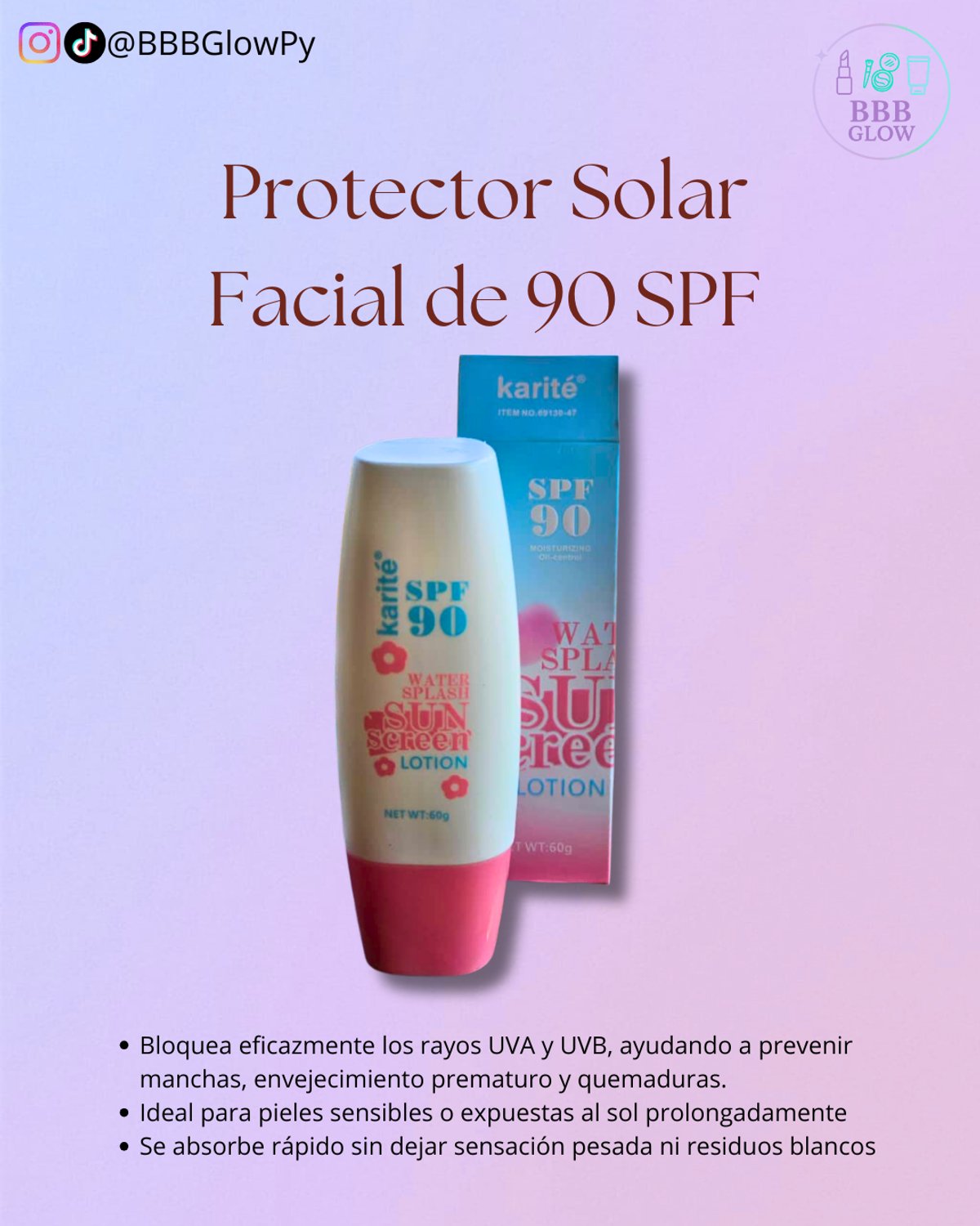 Protector Solar Facial De 90 SPF Sin Color