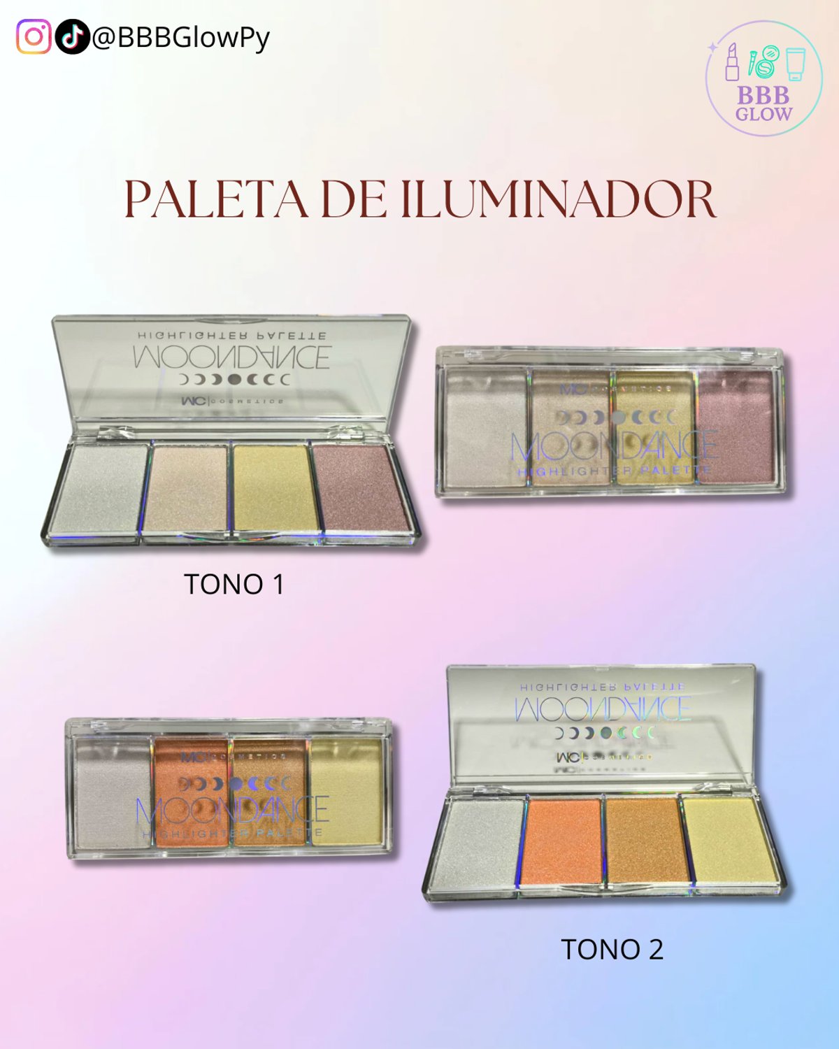 Paleta De Iluminador 4 En 1