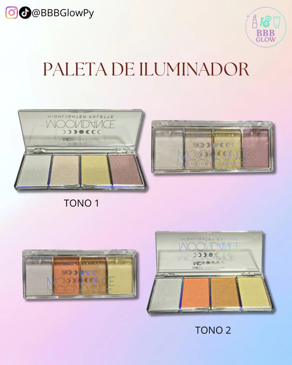 Paleta De Iluminador 4 En 1