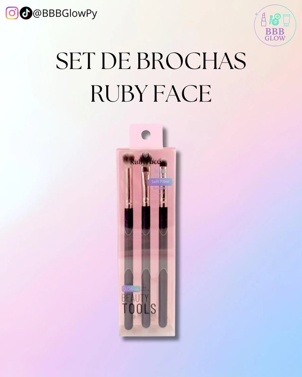 Set De Brochas 3 Piezas Negro