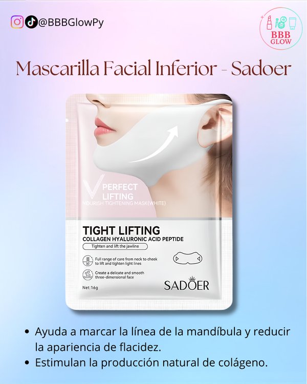 Mascarilla Para Papada De Acido Hialuronico Blanco