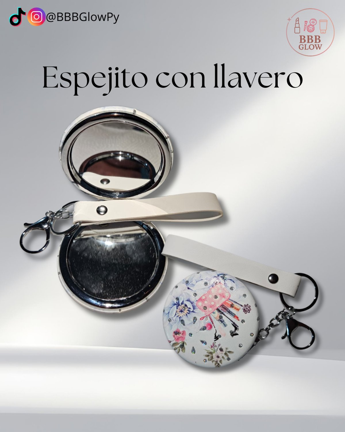 Espejito Doble Con Llavero