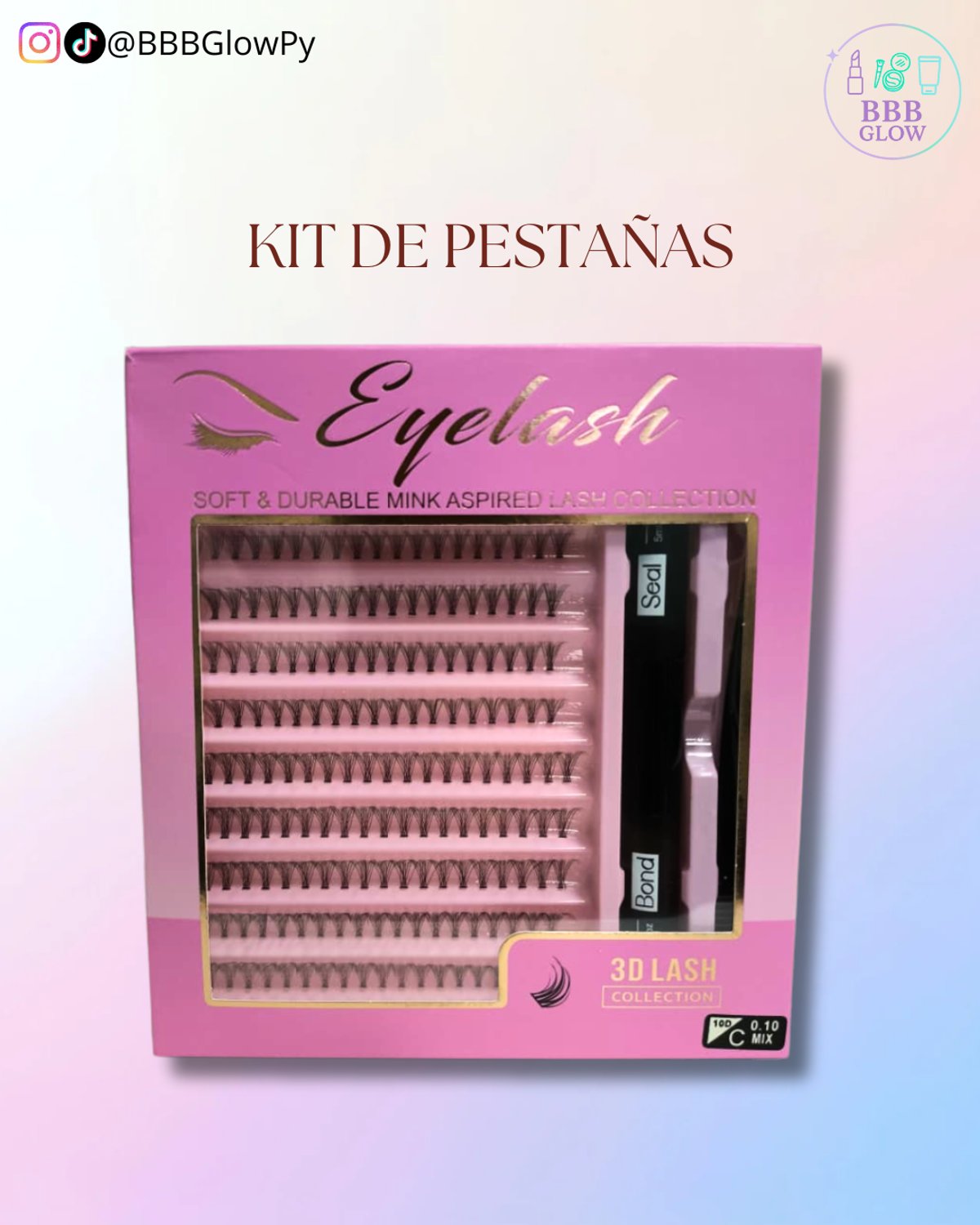 Kit De Pestaña Con Pegamento 