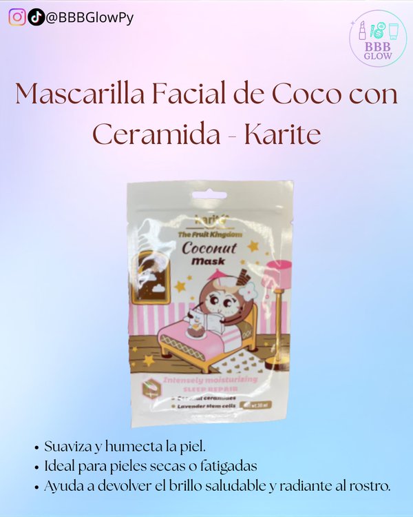 Mascarilla Facial De Coco Con Ceramida