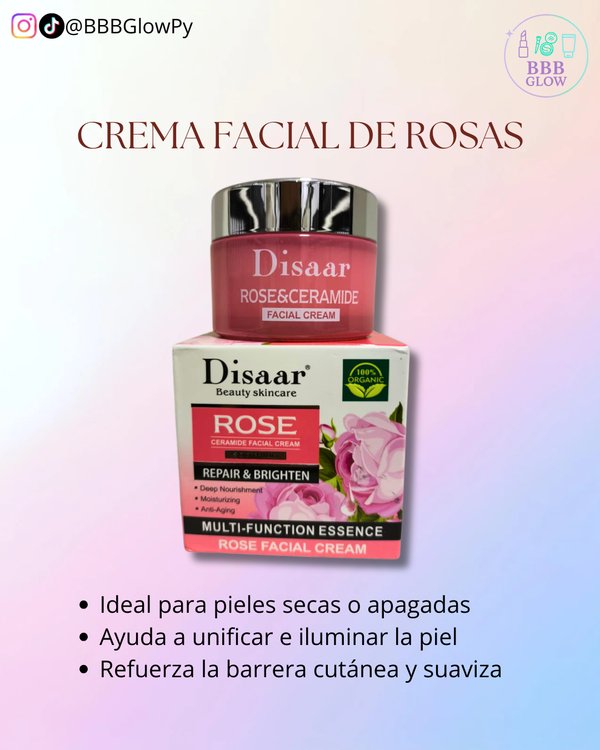 Crema Facial De Rosas 