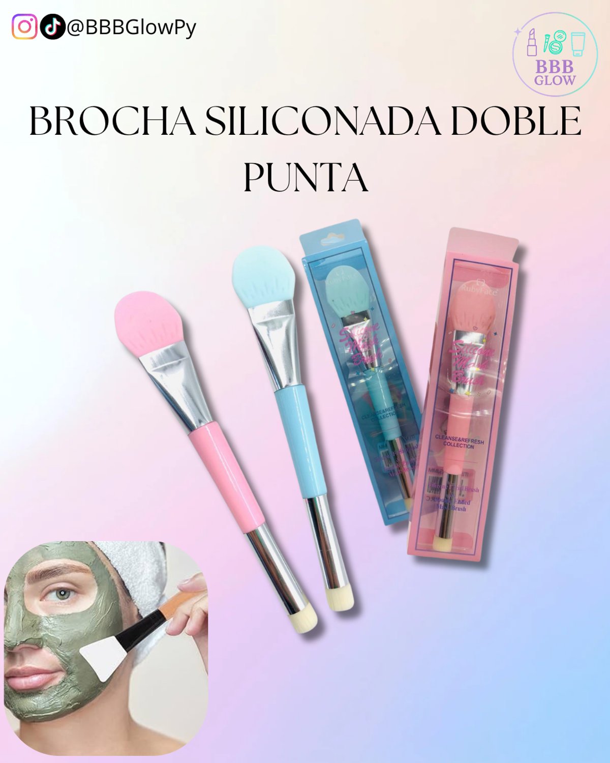 Brocha Facial Doble Punta