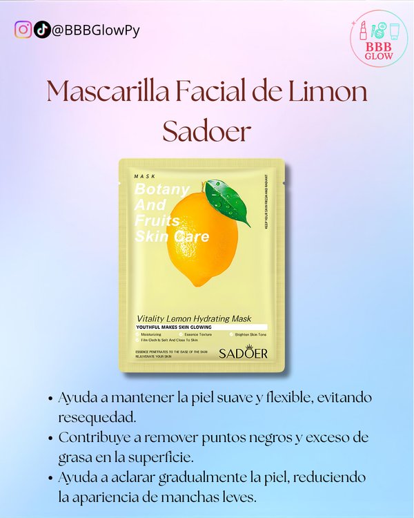 Mascarilla Facial De Limon - Sadoer