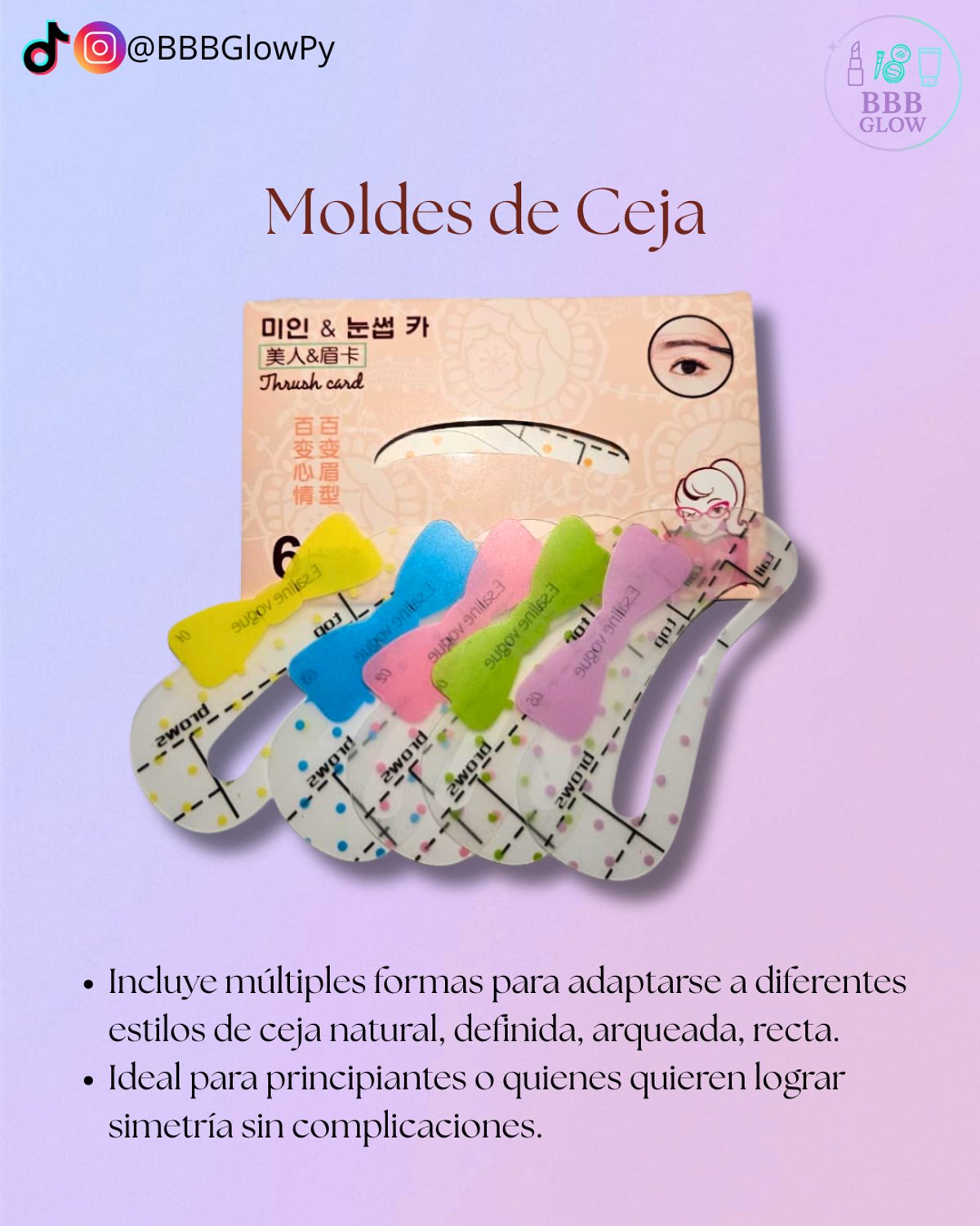 Molde Para Cejas De 6 Piezas